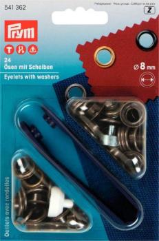 Prym - Ösen mit Scheiben (8mm) (2 Farben)